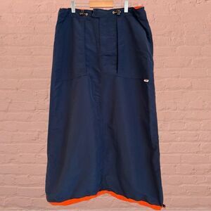 90s vintage maxi raver skirt parachute cargo nylon